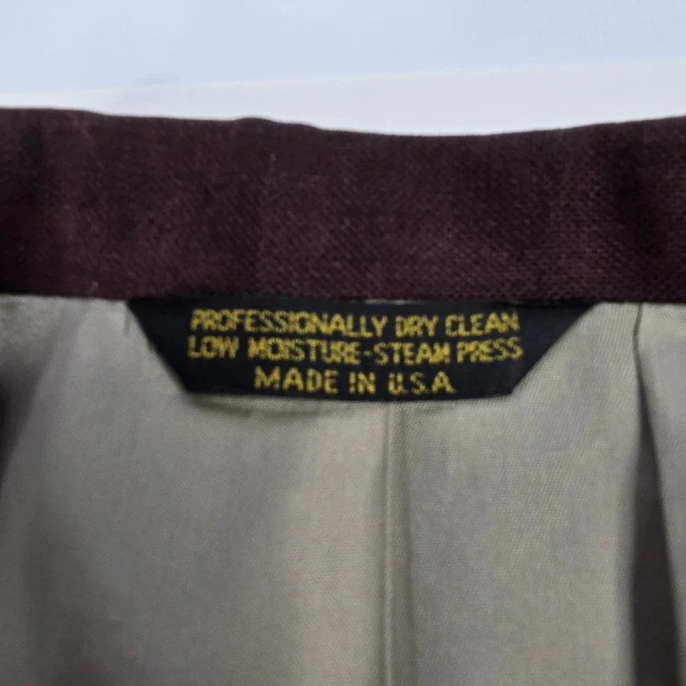 VINTAGE ADAMS ROW Mens 44L Red Gold Button Blazer Sport‎ Coat Suit Jacket